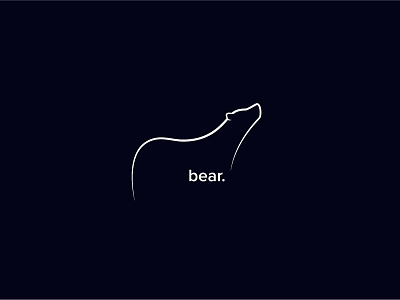 Bear V2 animal bear illustration minimal no eyes simple