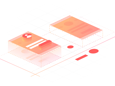 Zajno Rebranding: Website Illustration Exploration design gradient graphic grids illustration isometric isometry layers perspective vector wireframes zajno