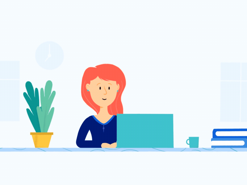 Laptop spin desk desk animation laptop animation macbook office office animation office desk office girl office woman workdesk