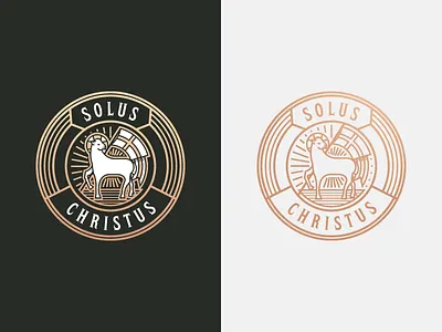 Solus Christus (Inverted) badge flag illustration lamb logo vector