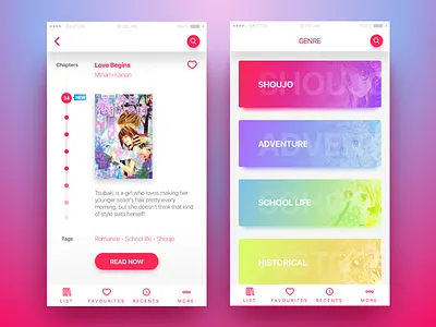 Manga Reader app app books chapter genre list manga read reader romantic