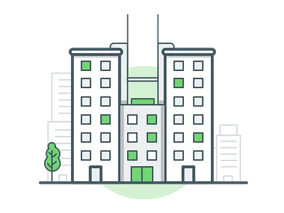 Enterprise Plan buildings city enterprise icon illustration skyline