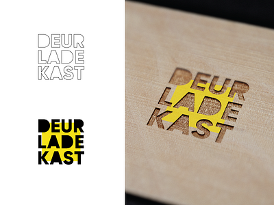 logo - DEUR LADE KAST design engraving identity logo minimal typography wood