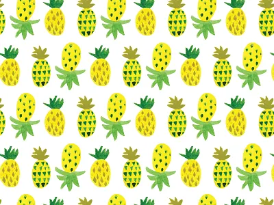 Watercolor Pineapple Repeat Pattern creative market cute erika firm fruit painting pattern pineapples repeating seamless summer tile watercolor
