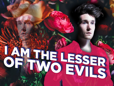 Two Evils bastille design flowers graphic design leaves music pink typography