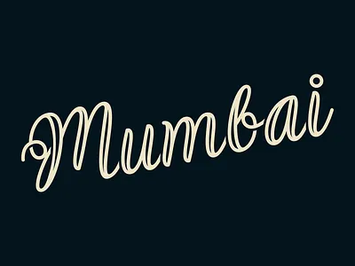 Mumbai fun india lettering mumbai type