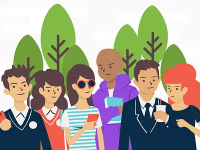 Students characters friends people students