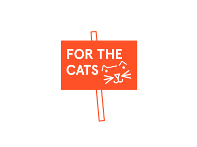 For the Cats! cat cat lady humane society illustration meow