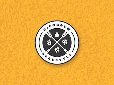 Picobrew Freestyle badge beer brewing grain homebrew hops ingredient paddle