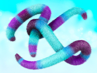 Letter K - 36 Days of Type 2017 36 days of type 3d c4d design k letter type