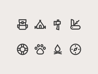 Camping Icon Set camping icon icon set outdoor