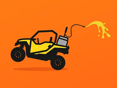 The Drunken General atv beer drunk general keg kegger orange polaris racing splash vehicle