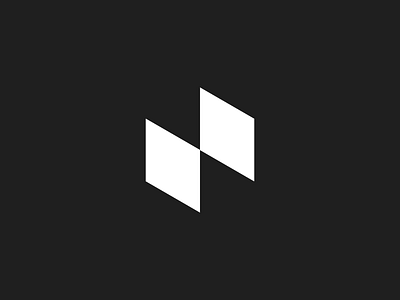 Isometric N diamond geometric isometric letter monogram n shapes