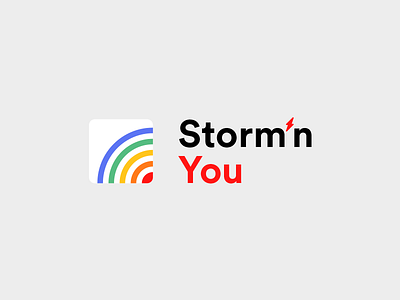 Storm'n You alert application branding detection genius hurricane logo rainbow solutions storm thunder you