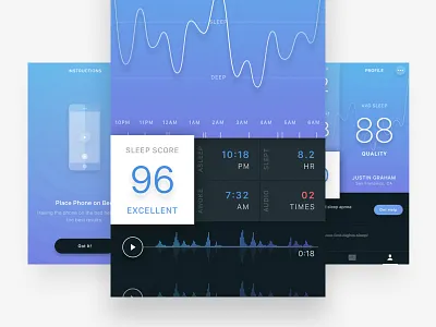 Rested app design flat interface iphone journal minimal photography type typography ui ux