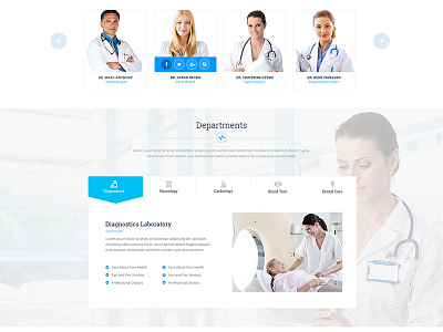 ONE Medical-PSD Template clinic dental health health care hospital laboratory medic medical pharmacy stomatology surgeon wellneess