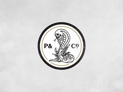 SNAKES IN THE GRASS badge design flash tattoo illustration patch