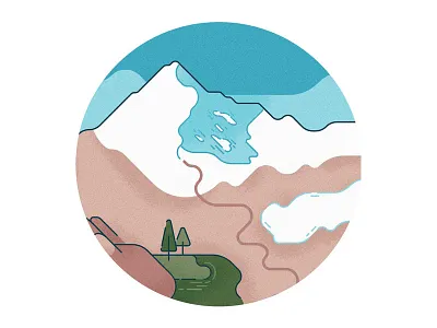 Peak 2d graphic illustration mountain photoshop sky