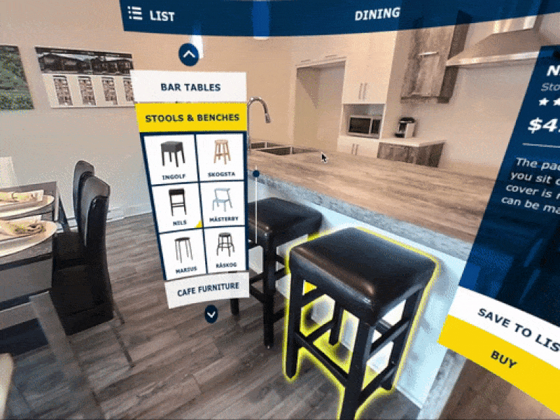 IKEA - AR Concept ar augmented reality ikea occulus rift ui