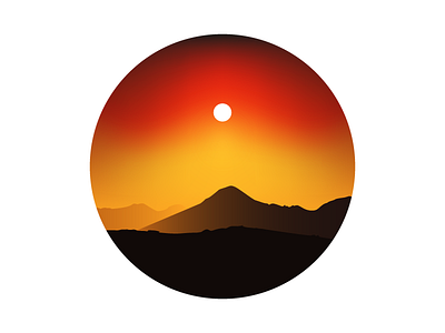 Sun design graphic illustration landscape sun sunset vector