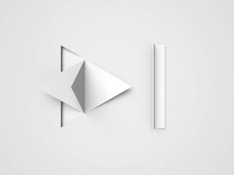 Paper Play Button animation button c4d paper play reveal