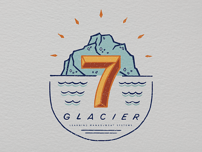 Glacier 7 logo design hand lettering logo vector