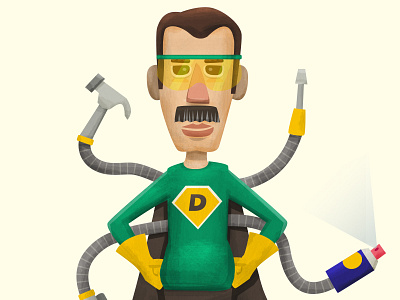 Super Dad character dad fathersday illustration sideproject sportingcp strangesuperheroes super superhero superheroes