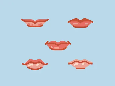 Lips 2d character design graphics illustration lips stroke