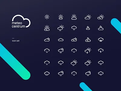 Weather icon set app design gradient icon icons illustration illustrations logo mobile ui visual weather
