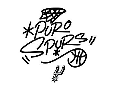 Puro Spurs Final Artwork design handlettering handstyle san antonio spurs texas tshirt we know future