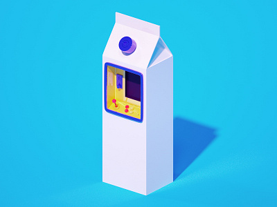 脑洞奏鸣曲十日谈之牛奶盒游戏机 3d c4d carton gameboy milk mind blowing sexy
