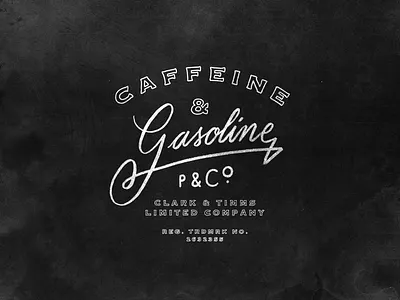 CAFFEINE & GASOLINE T-SHIRT DESIGN custom type design hand lettering t shirt design