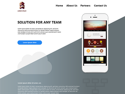 Header concept blue branding clean clean design concept design home page landing page ui ux web website