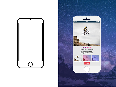 UI UX Mobile gallery mobile share traveller ui ux