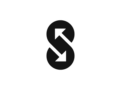S / Arrow arrow logo mark negative space s symbol