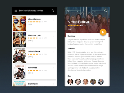 Movie App android app material design movie sketch