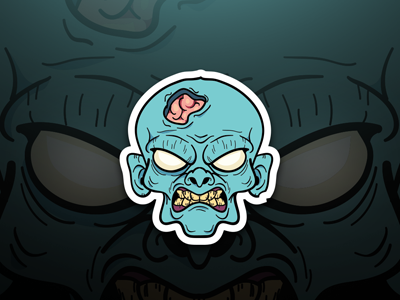 Zombie Mascot Logo | Zombie eSports Logo brains esport esports game gaming green logo mascot sport team video zombie
