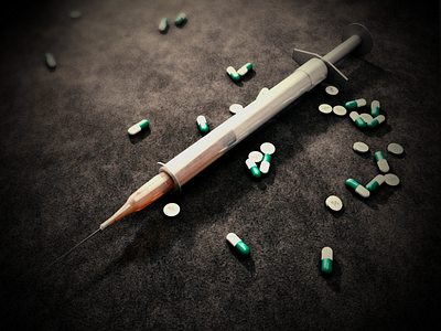 Demons 3d addiction cinema4d drug illustration pills