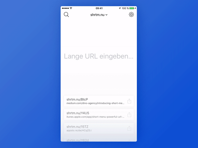 Short Menu for iOS animation button gif input ios loading minimal ui ux