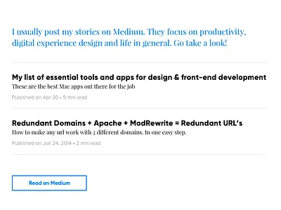 Typesetting for tiagomachado.com button font pairing gilroy playfair portfolio proxima nova text type