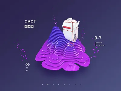 OBOT c4d color here180 robot ui
