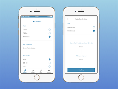 Insulin Dosage Calculator data input ios medical ui