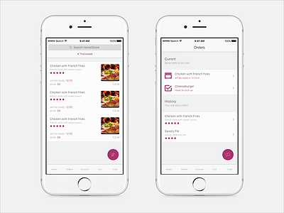 HomeSliced food ios ui