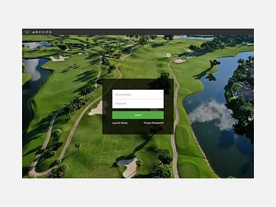 Arccos Golf Login Screen golf hero image login