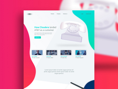 Startup Landing Page 3d brand color homepage illustration landing page phone site startup video website