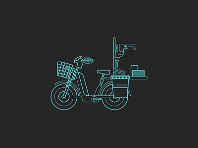 Hermit Crab the Scooter displaying