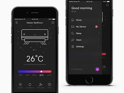 Smart Home app design flight home ios iphone smart time ui