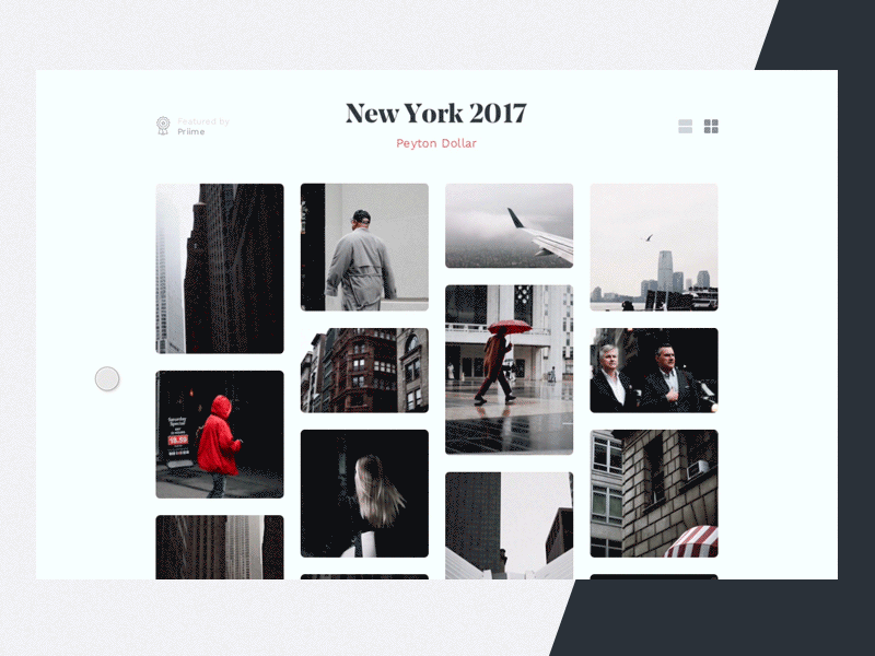 Like it like it's hot animation flinto gallery grid hover layout like photography portfolio sketch ui ux