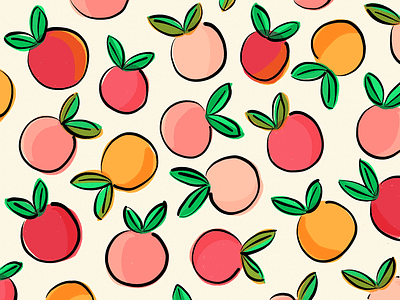 100 days of prints and patterns [29a] colorful digital fruit graphic hand drawn painted pattern pattern design print screen print surface design surface pattern