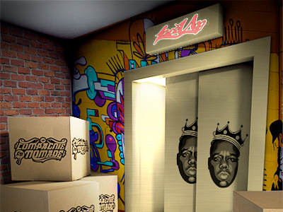 Elevator Design hip hop photoshop